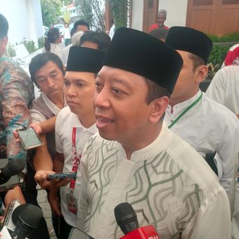 Ketua Majelis Pertimbangan Partai Persatuan Pembangunan (PPP) Muhammad Romahurmuziy atau Rommy ditemui di Rumah Aspirasi Ganjar Pranowo, Menteng, Jakarta Pusat, Minggu (13/8/2023).