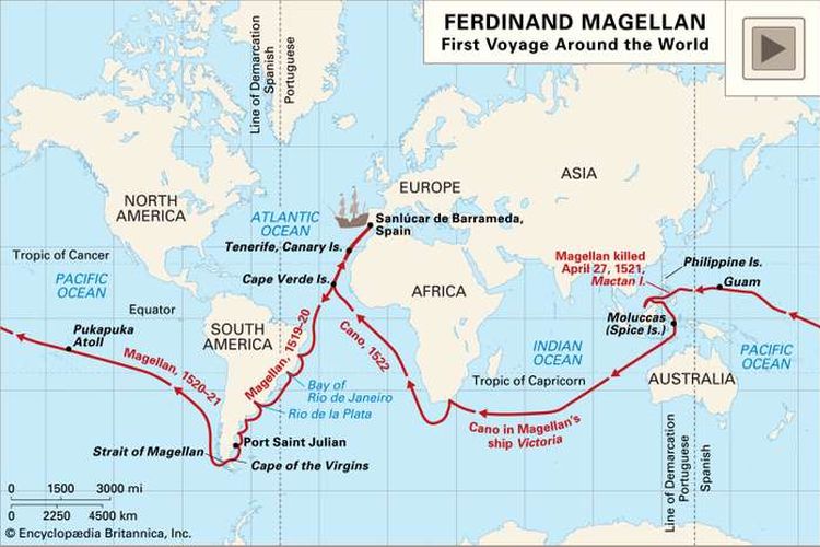 Rute Pelayaran Ferdinand Magelhaens Halaman All Kompas Com