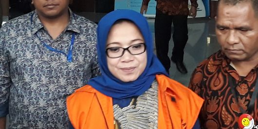 Mantan Wakil Ketua Komisi VII DPR Fraksi Golkar Eni Maulani Saragih&nbsp;di Gedung KPK Jakarta, Rabu (29/8/2018).