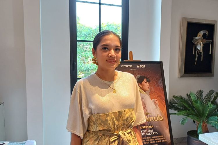 Cantika Abigail saat ditemui di The Resonanz Music Studio, Kebayoran Baru, Jakarta Selatan, Selasa (8/8/2023).