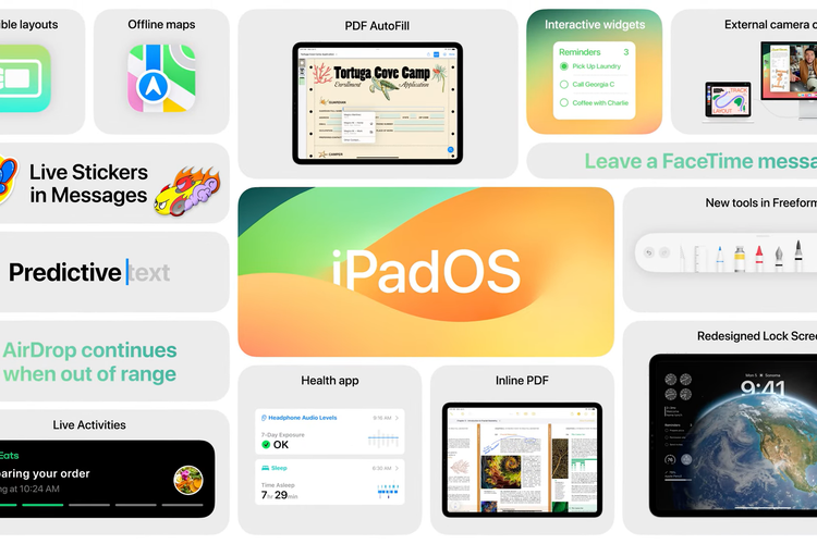 Apple merilis sistem operasi terbarunya untuk perangkat iPad, iPadOS 17, dalam sebuah acara WWDC 2023 yang diselenggarakan secara daring melalui kanal YouTube Apple, Selasa (6/6/2023) dini hari WIB