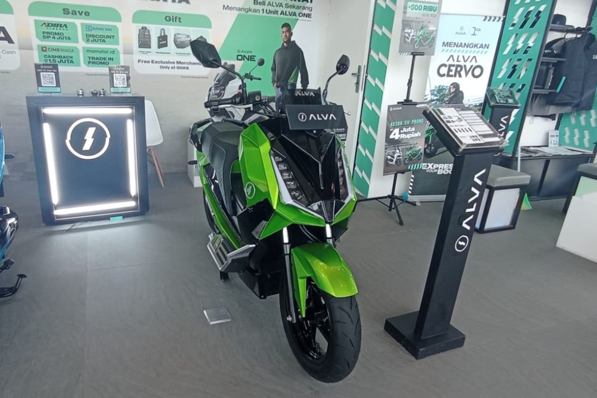 Motor Listrik Alva Cervo mejeng di GIIAS 2023