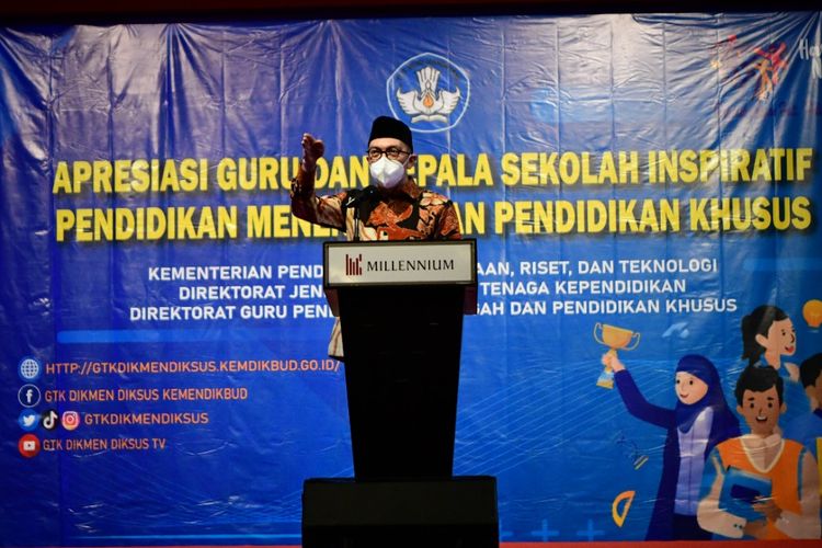 Direktur Jenderal Guru dan Tenaga Kependidikan Kemendikbudristek, Iwan Syahril, pada malam penganugerahan di Jakarta, Rabu malam (24/11).