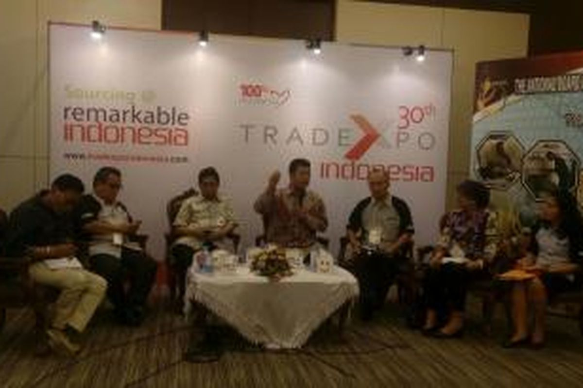 Kepala BNP2TKI Nusron Wahid, Sabtu (24/10/2015), di acara Trade Expo Indonesia 2015. TEI berlangsung mulai 21 Oktober sampai 25 Oktober dan salah satu kegiatannya adalah Rapat Koordinasi BNP2TKI dengan Atase Perdagangan/ITPC. 