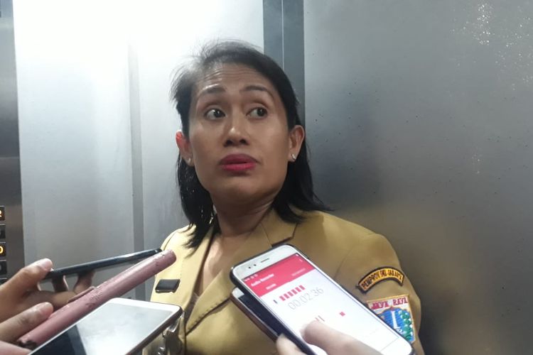 Pelaksana Tugas (Plt) Kepala Dinas Perindustrian, Perdagangan, Koperasi, Usaha Kecil dan Menengah (PPKUKM) DKI Jakarta Elisabeth Ratu Rante Allo di Balai Kota DKI Jakarta, Selasa (18/2/2020).