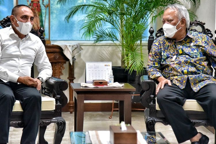 Gubernur Sumut Edy Rahmayadi menemui Menteri PUPR M Basuki Hadimuljono di kantornya pada awal Agustus 2022 lalu. 