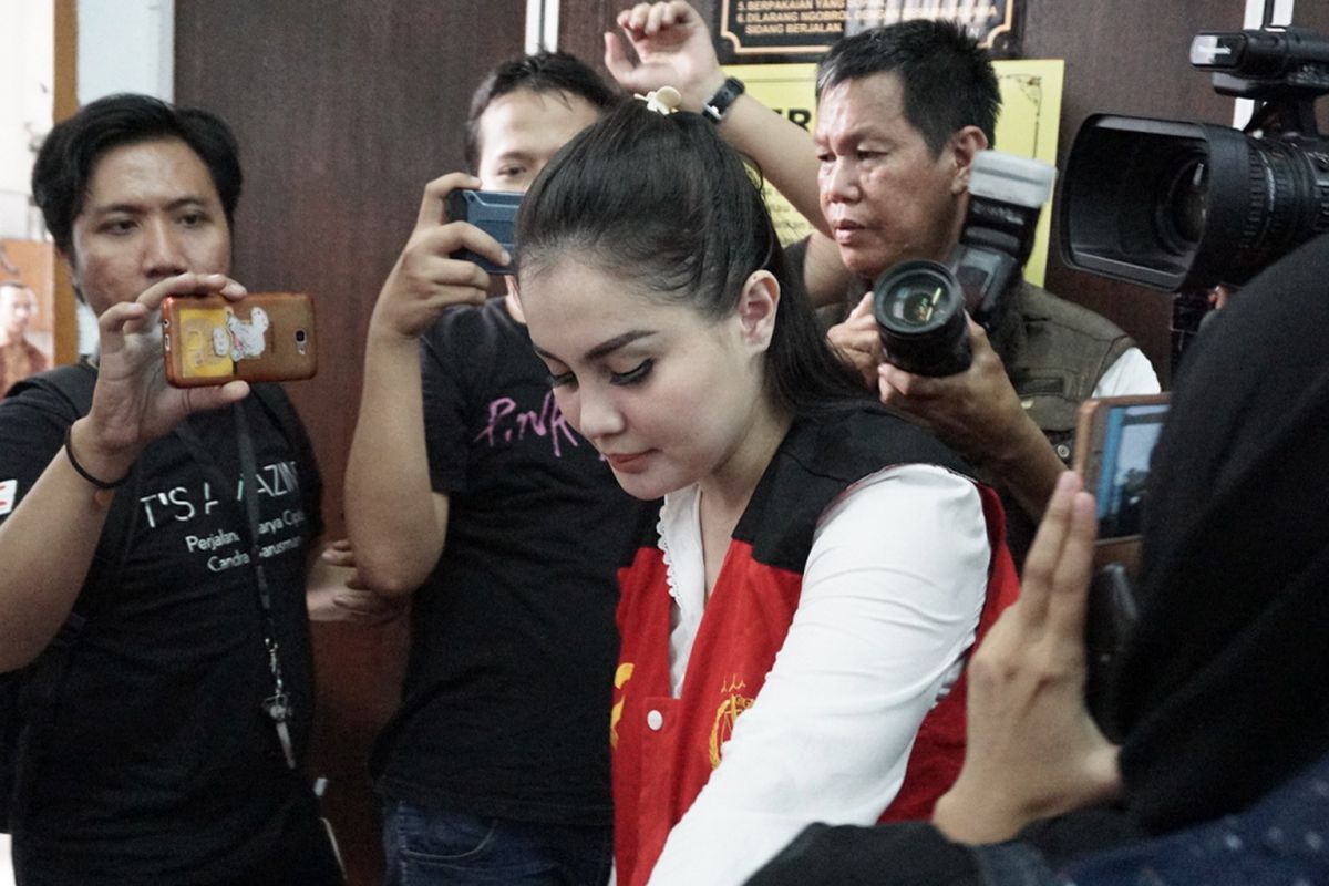 Artis peran Jennifer Dunn di Pengadilan Negeri Jakarta Selatan, Kamis (7/6/2018).