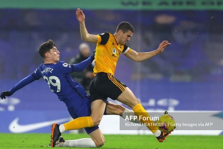 Pertandingan Chelsea vs Wolves pada pekan ke-20 Liga Inggris di Stadion Stamford Bridge, Kamis (28/1/2021) dini hari WIB. 