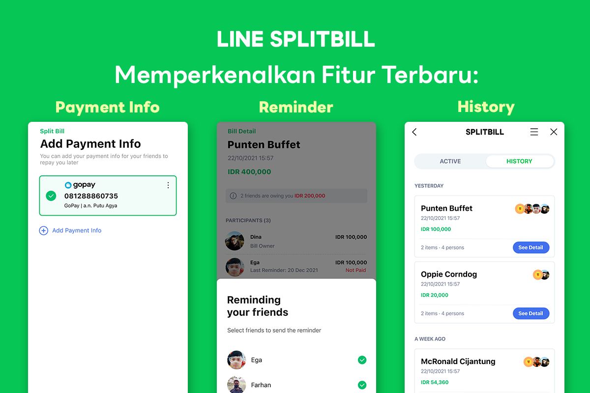 Fitur baru Line Splitbill
