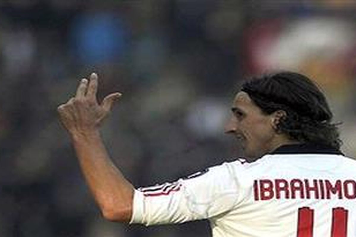 Striker AC Milan, Zlatan Ibrahimovic.
