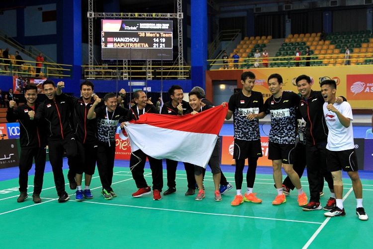 TRim putera Indonesia menjuarai Badminton Asia Team Championship 2018.