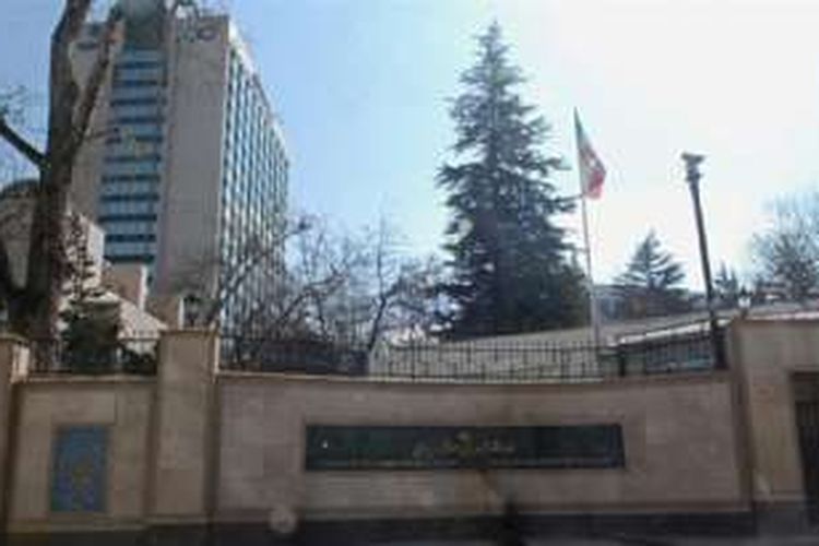 Kantor Kedutaan Besar Iran di Ankara, Turki.