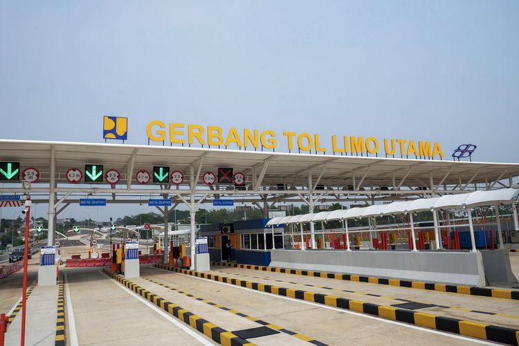 Gerbang Tol Limo Utama di ruas Jalan Tol Cinere-Jagorawi (Cijago) Seksi 3B.