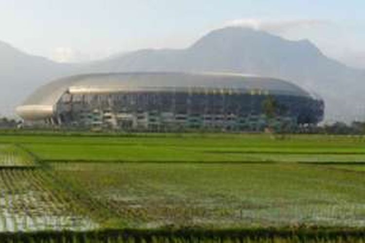 Stadion Gelora Bandung Lautan Api di kawasan Gedebage, Kota Bandung, Jawa Barat.