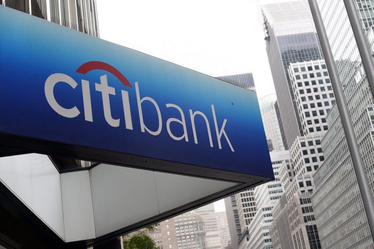 Kantor Pusat Citibank dilihat di tengah kota Manhattan, New York, AS, pada 14 Juli 2014.