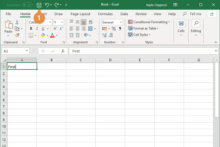 cara menyimpan workbook excel 