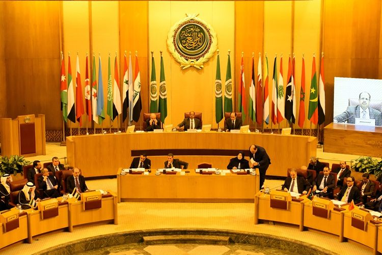 Pertemuan negara-negara Liga Arab yang dihadiri menteri luar negeri masing-masing anggota di Kairo, Mesir, Sabtu (9/12/2017), membahas pengakuan AS terhadap Yerusalem.