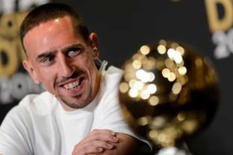 Gelandang Bayern Muenchen, Franck Ribery, saat menghadiri malam penganugerahan Ballon d'or 2013 di Zurich, Swiss, Senin (13/1/2014). 