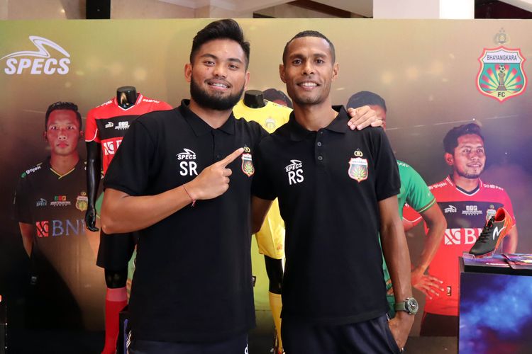 Pemain baru Bhayangkara FC untuk musim 2020, Saddil Ramdani dan Ruben Sanadi.