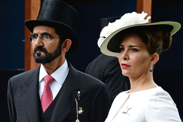 Emir Dubai Sheikh Mohammed bin Rashid al-Maktoum bersama istrinya, Putri Haya.