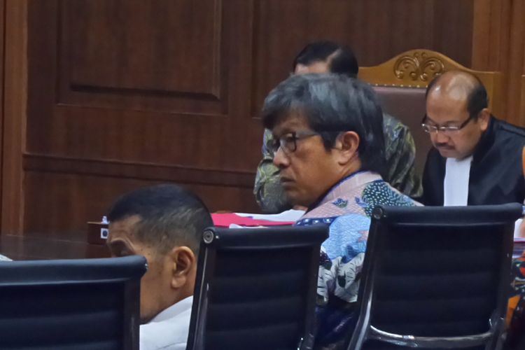 Direktur Utama PT Quadra Solution Anang Sugiana di Pengadilan Tipikor Jakarta, Kamis (6/4/2017).