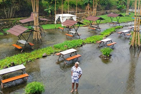 Ketjeh Resto Klaten yang Unik, Bisa Makan Sambil Main Air