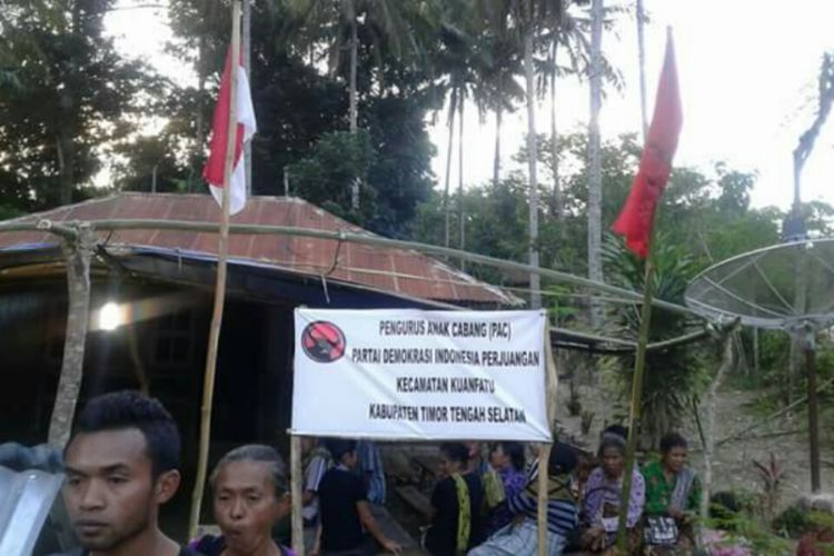 Rumah milik Siprianus Nautani, pengurus PAC PDI-P Kuanfatu yang tewas dianiaya di sel Mapolres Timor Tengah Selatan.