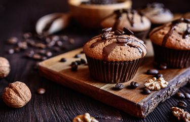 ilustrasi muffin kopi. 
