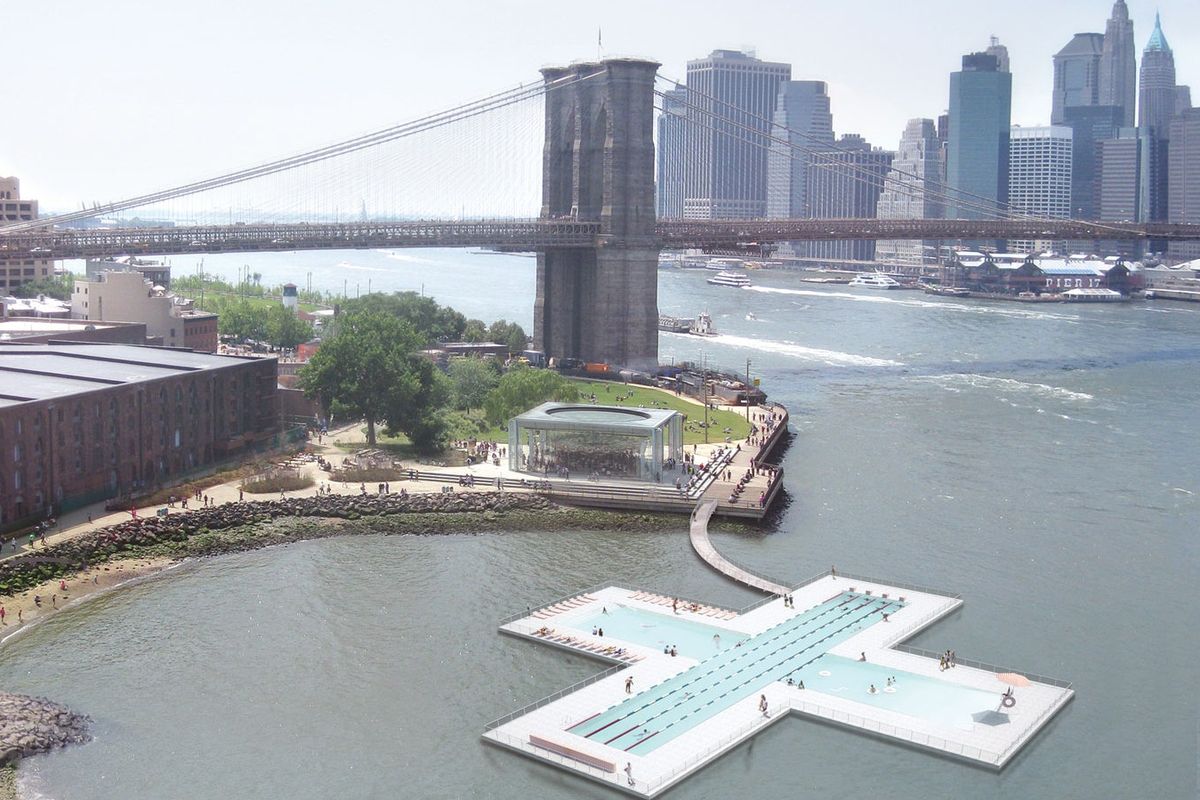 Sungai terapung di East River New York Amerika Serikat