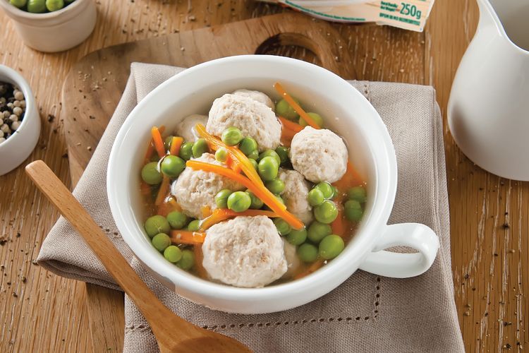 Chicken & ricotta dumpling soup.