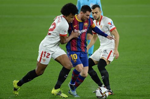 Sevilla Vs Barcelona - Lionel Messi Frustrasi, 2 Pendamping Buntu