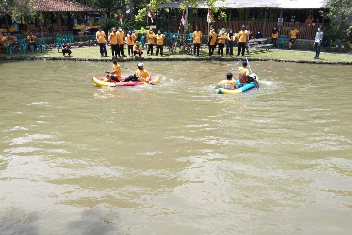 Wisata Dolandeso Boro di Desa Banjarsari, Kecamatan Kalibawang, Kabupaten Kulon Progo, Yogyakarta.