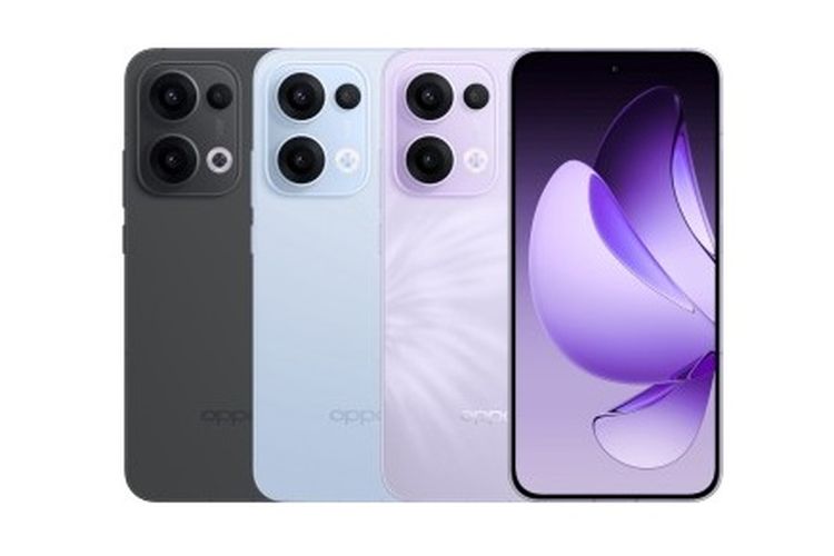 Di China, Oppo Reno 13 ditawarkan dalam pilihan warna Butterfly Purple, Galaxy Blue, dan Midnight Black. 