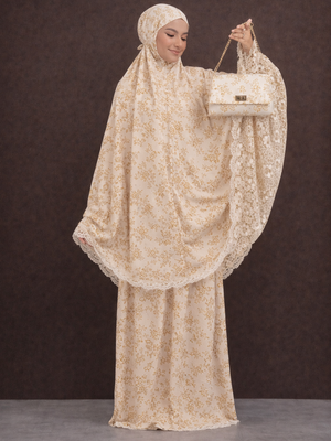 Mukena Jumbo dengan Renda Two Tone
