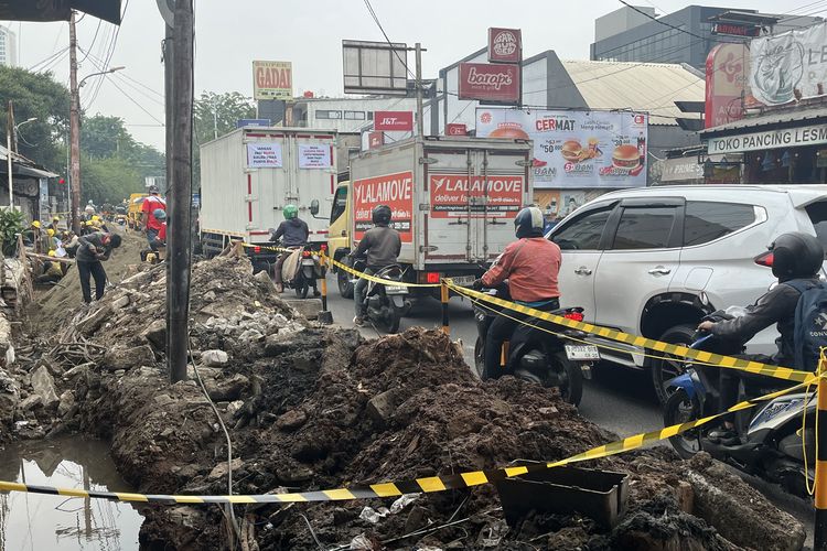 Ini Titik Proyek Galian di Palmerah Jakbar yang Dikeluhkan Bikin Macet Saat Jam Sibuk