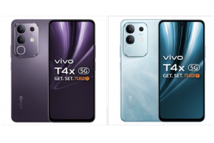 Vivo T4x Lite hadir dalam dua varian warna, yaitu Pronto Purple dan Marine Blue.