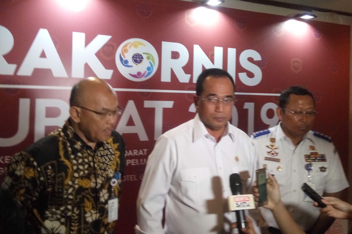 Menteri Perhubungan Budi Karya Sumadi di Jakarta, Rabu (26/32019).