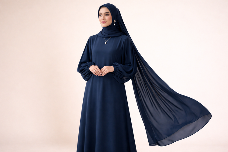 Gamis dengan Lengan Statement