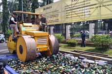 Polres Metro Bekasi Musnahkan Ribuan Botol Miras dan Puluhan Ribu Obat Terlarang