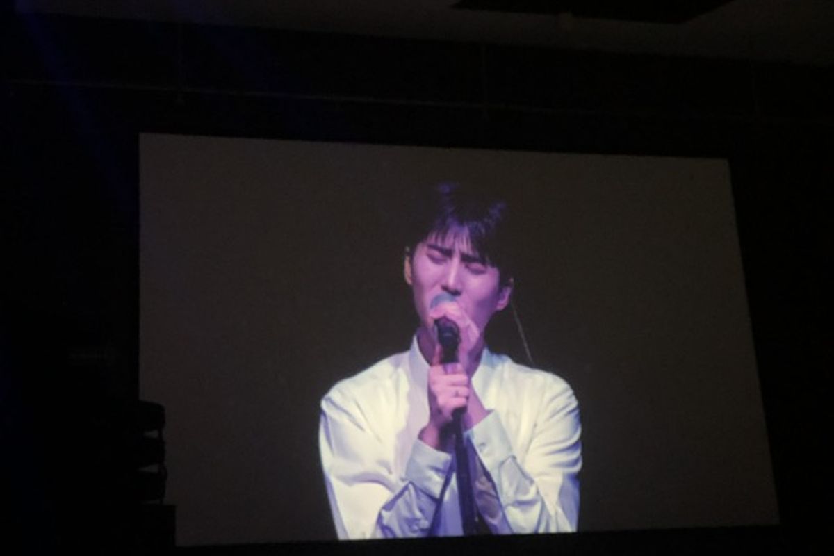 Young K, DAY6 saat konser solo di Kasablanka Hall, Jakarta Selatan, Sabtu (28/10/2023).