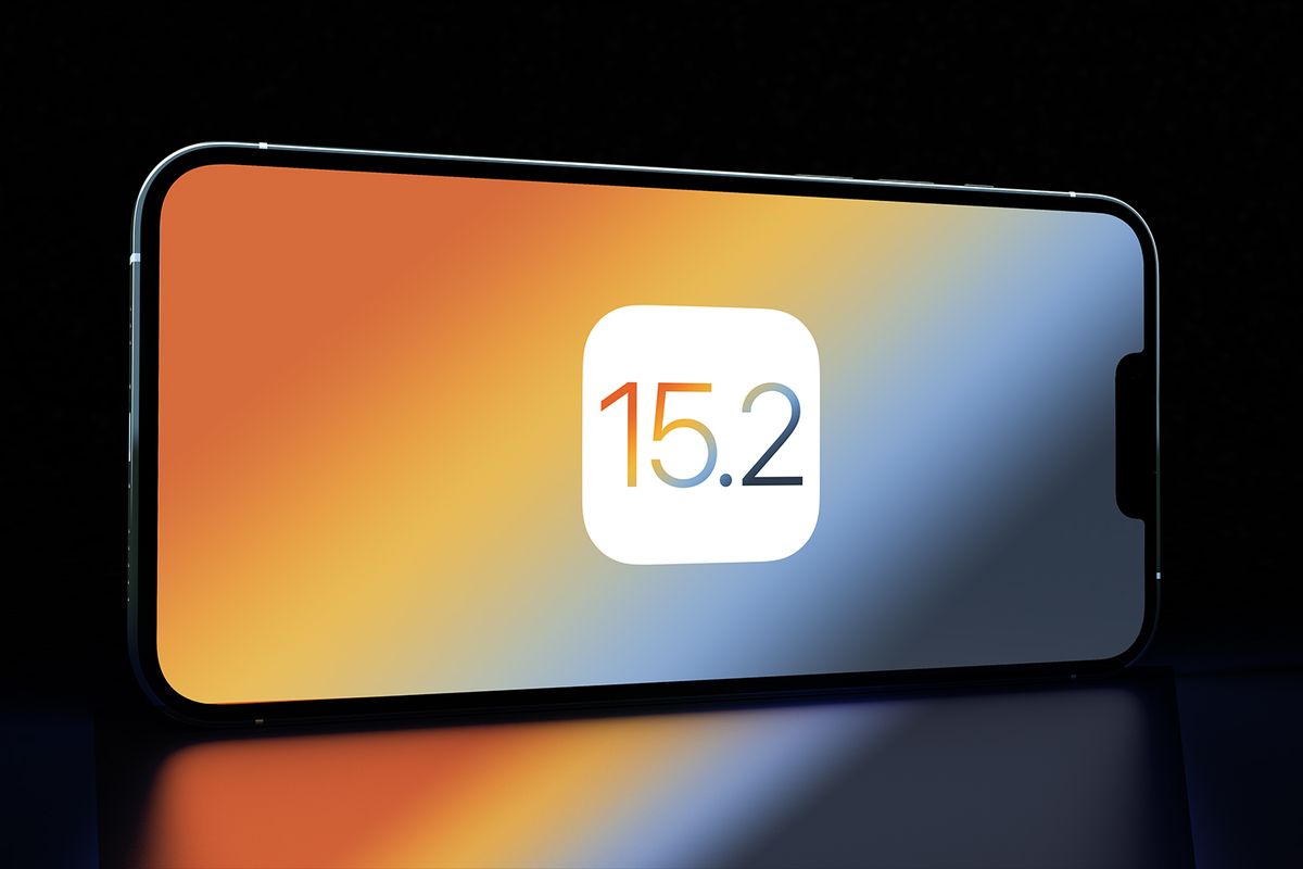 Ilustrasi sistem operasi iOS 15.2.