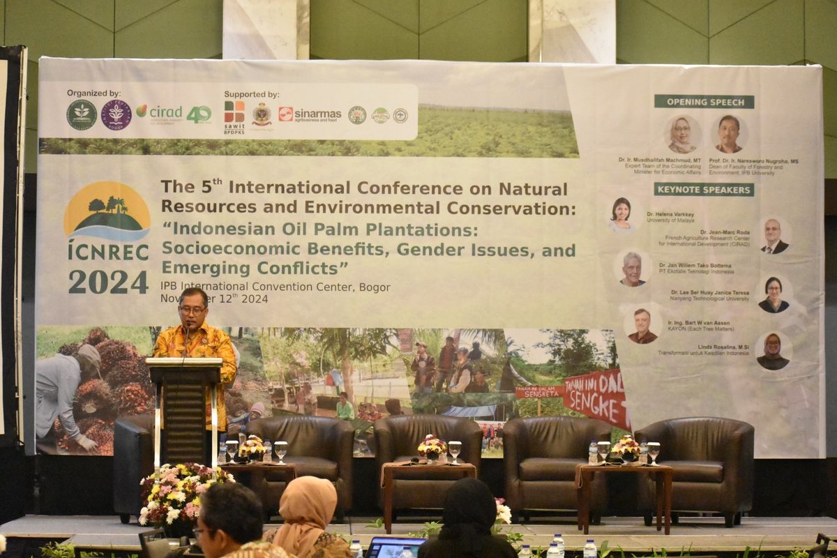 Salah stau kegiatan dalam The 5th International Conference on Natural Resources and Environmental Conservation (ICNREC) di IPB International Convention Center, Bogor, Selasa (12/11/2024).