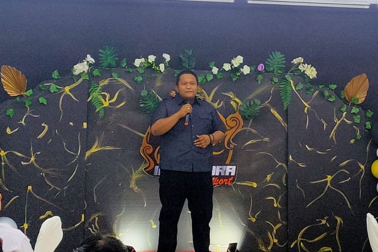 Rian Mahendara saat peluncuran PO Mahendra Transport