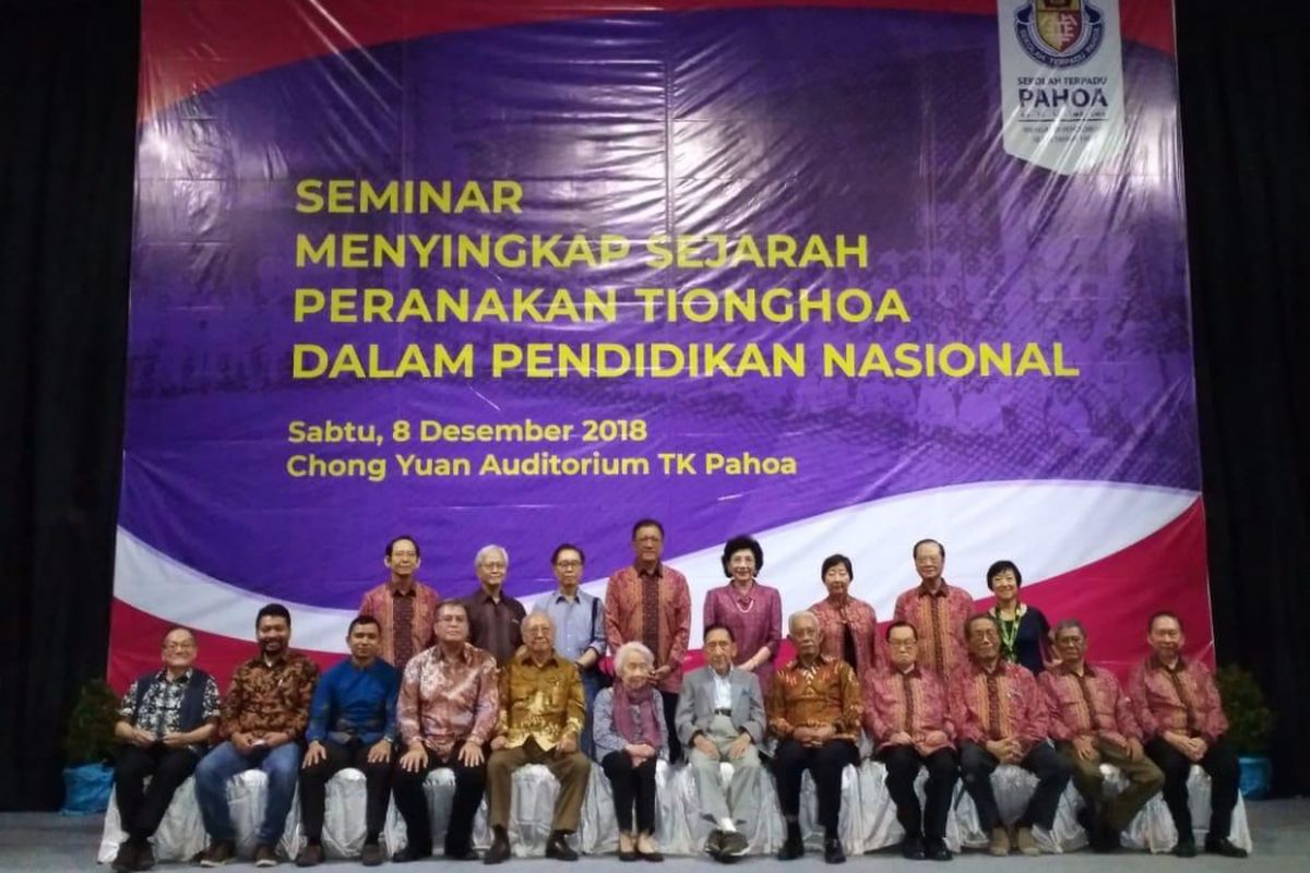 Sekolah Terpadu Pahoa menyelenggarakan seminar berjudul ?Menyingkap Sejarah Peranakan Tionghoa dalam Pendidikan Nasional?, di Auditorium Chong Yuan TK Pahoa, Serpong, Sabtu (8/12/2018)/