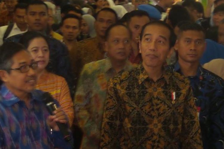 Presiden Joko Widodo di JCC, Senayan, Jakarta Pusat, Kamis (2/2/2017).