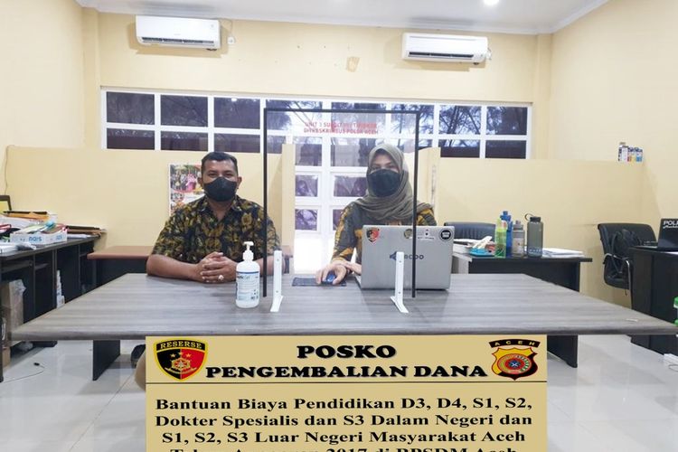 Ditreskrimsus Polda Aceh mulai membuka posko pengembalian beasiswa di Kantor Subdit Tipidkor Ditreskrimsus Polda Aceh