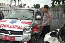 Ambulans Pengangkut Rombongan Pegawai Hendak Halal Bihalal Terguling di Tulungagung
