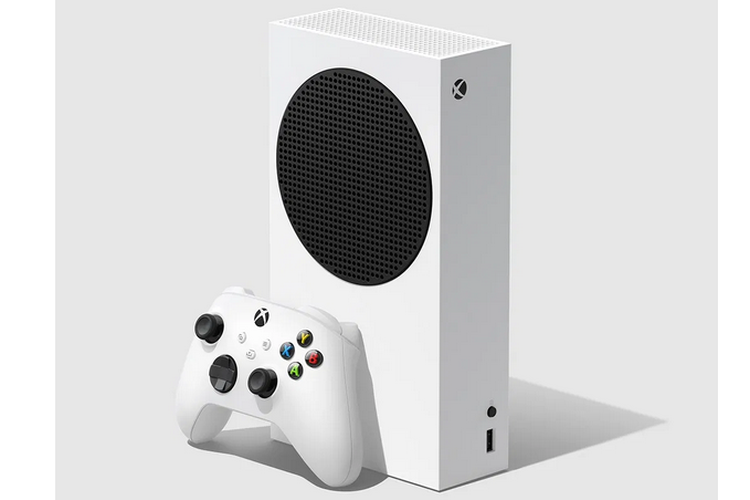 Wujud konsol Xbox Series S dan game controller 