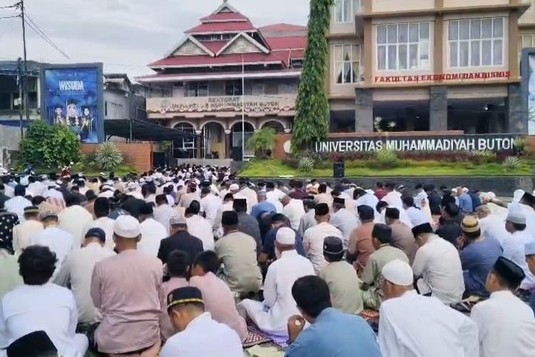 Shalat Id di Baubau Dipadati Lebih dari Seribu Jemaah, Termasuk Non-Muhammadiyah
