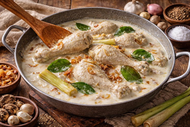 Opor Ayam Putih Creamy dan Lembut.